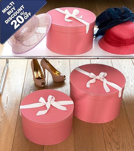 large hat boxes with lids uk