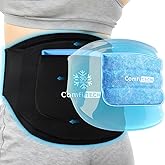ComfiTECH Dual-Gel Extra Large Ice Pack for Back with Extended 30-Minute Cooling, Detachable Cold Pack & Flexible Gel Lower Back Ice Wrap for Sciatic Nerve, Herniated Disc, Coccyx, Tailbone Discomfort
