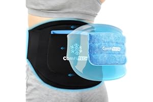 ComfiTECH Dual-Gel Extra Large Ice Pack for Back with Extended 30-Minute Cooling, Detachable Cold Pack & Flexible Gel Lower B