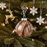 Christian Christmas Ornaments Bible Ball Religious Gift Rescued Antique Bible Glass Religious Hanging Ornament with Silver Cross Xmas Tree Decoration for Home Office Church