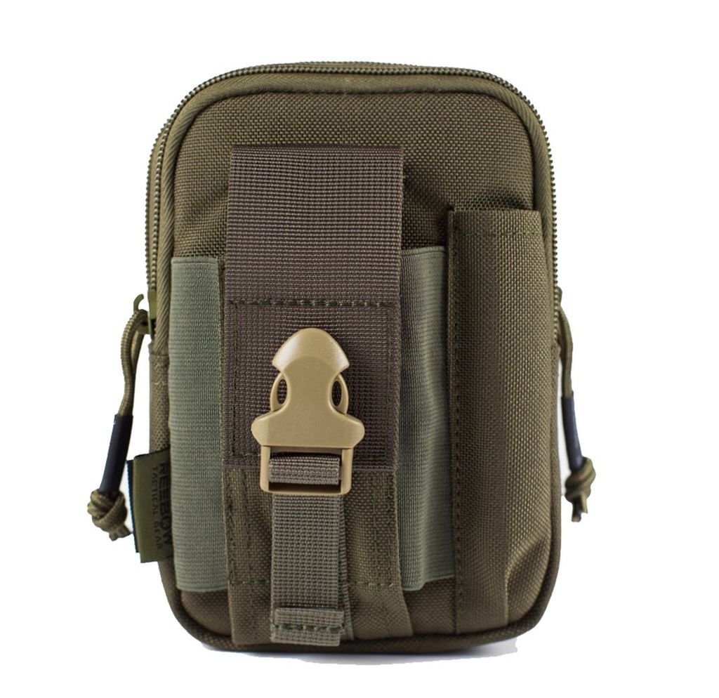 Reebow Gear Men's Tactical Miltaer EDC Molle Bag 1000D Cordura, D30, Grey and green
