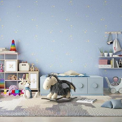 Amazon 青い星の子供部屋の壁紙 3d星空の壁紙 高度なアートプリントの写真 ライトブルー 壁紙 Amazon 青い星の子供部屋の壁紙 3d星空の壁紙 高度なアートプリントの写真 ライトブルー 壁紙
