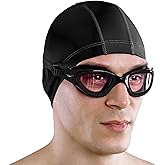 AqtivAqua Swimming Goggles, DX Wide View Swim Goggles for Adult Men Women, Anti Fog No Leaking