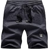 JMIERR Mens Cotton Sweat Shorts with 3 Pockets Workout Lounge Jogger Athletic Shorts 7 inch Inseam Running Shorts