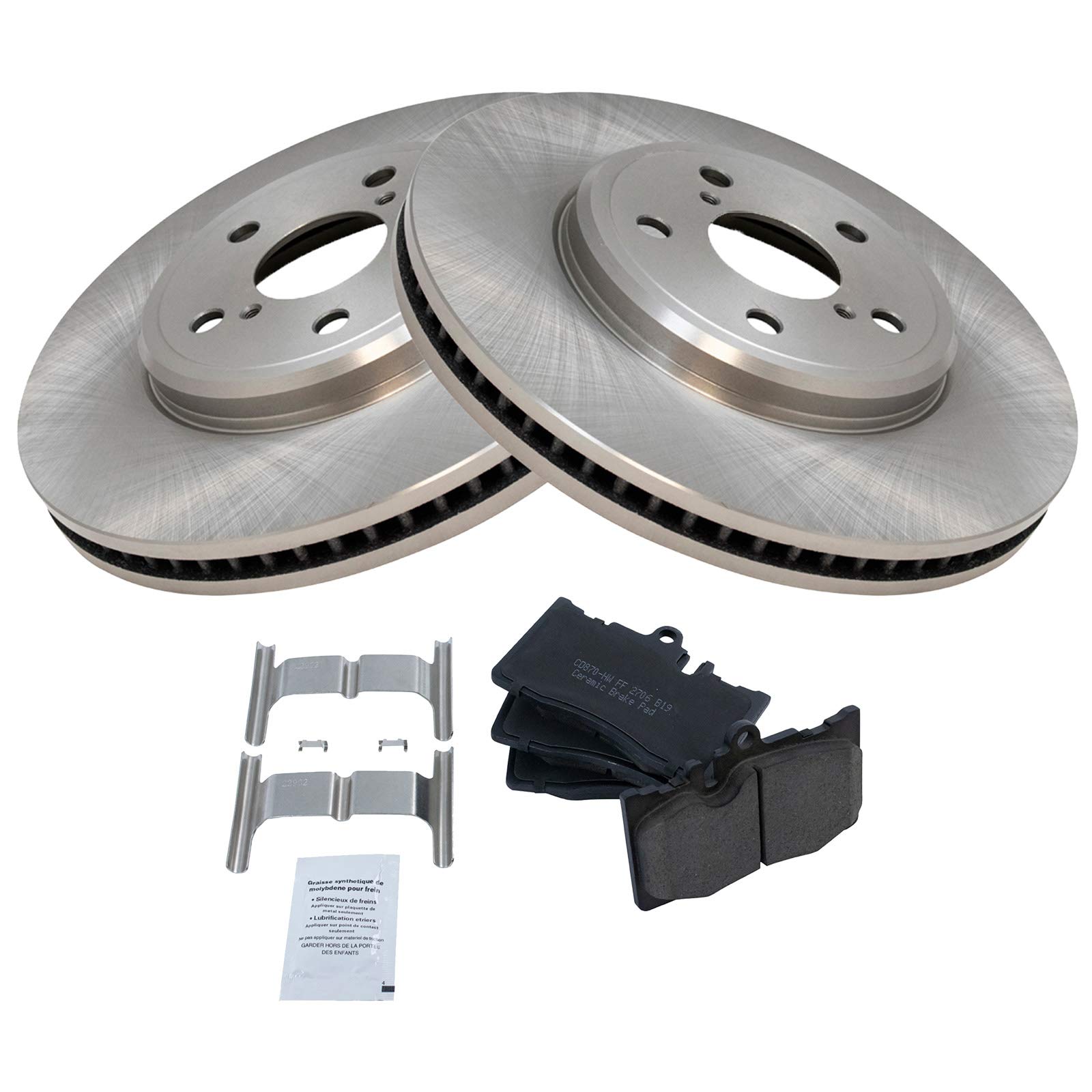 Photo 1 of TRQ Front Brake Pad & Rotor Kit Brake Pads Brake Rotor Ceramic Compatible with 2001-2006 Lexus LS430
