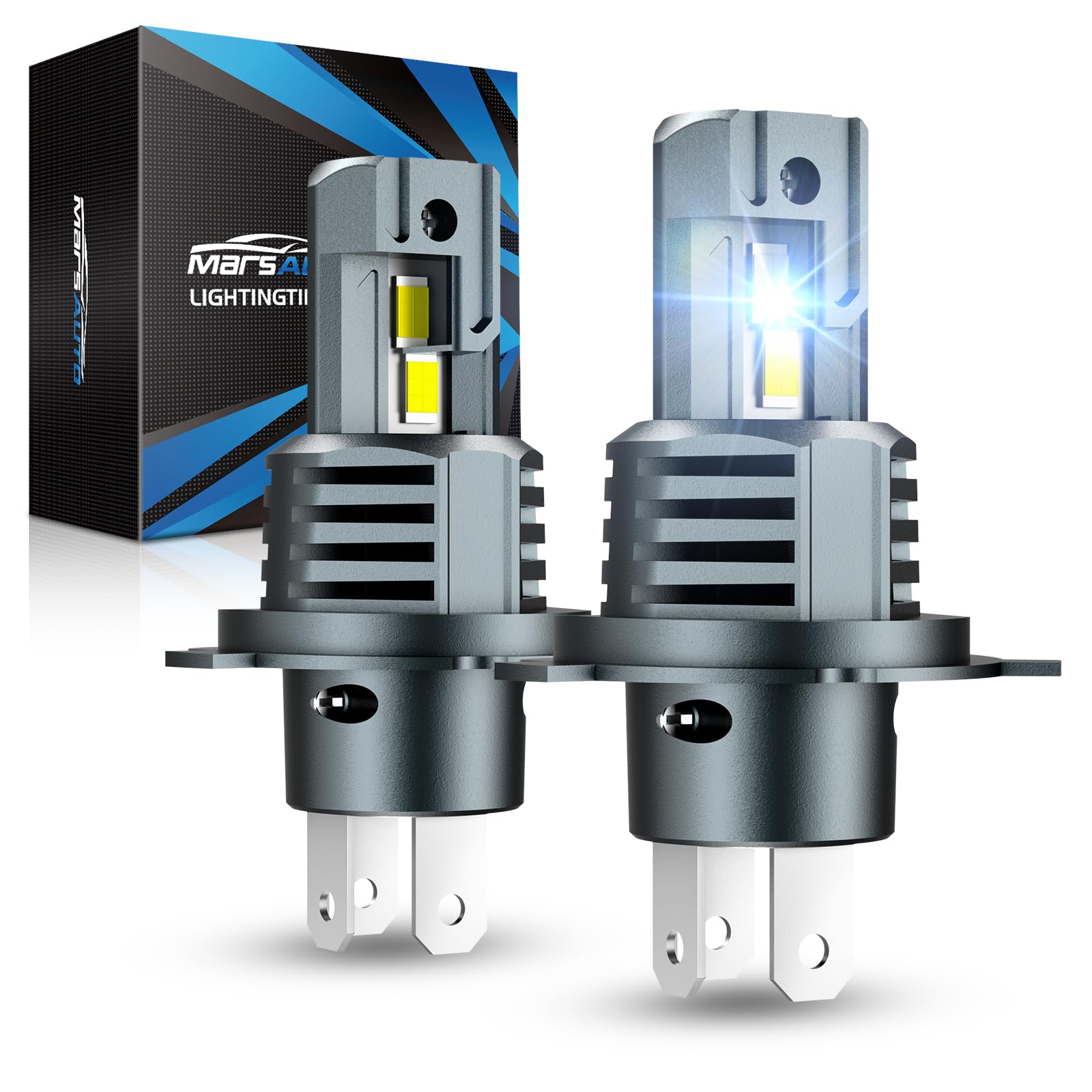 Marsauto H4 Bulbs, 800% Super Bright H4 Light