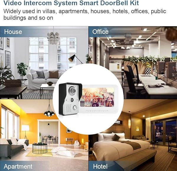 Video Trklingel Kit Trklingel Intercom Kit Smart berwachungskamera System Home Security System mit 7 Zoll TFT LCD Bildschirm Nachtsicht FunktionEU