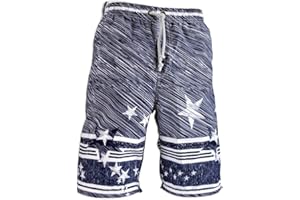 PREFER TO LIFE Men's Board Shorts, Quick Dry Swimwear Beach Holiday Party Bermuda Swim Big Pants …