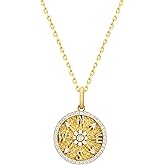 Valentines Day Gifts, Compass Necklace for Women, 14K Gold Plated S925 Sterling Silver Guidance Pendant with Cubic Zirconia, Dainty Travel Jewelry Gift for Her, Adventure Gift for Graduation