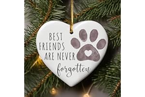 White Christmas Ornament Gift for Son Daughter Loss of Dog Sympathy Gift for Sister Brother Home Decor for Friend Bestie Reme