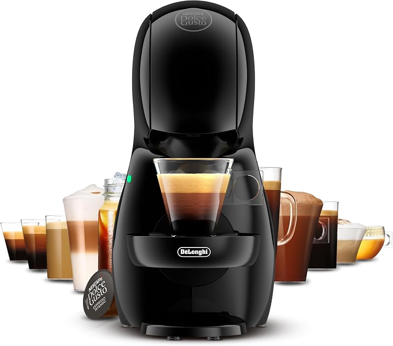 De'Longhi Nescafé Dolce Gusto Piccolo XS EDG210. AB, cafeteira cápsula com design compacto, desligamento automático, bebidas quentes e frias, pressão de 15 bar, preto