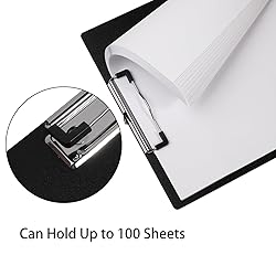 BOMKEE Black Clipboard, 10 Pack A4 Letter Size