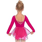Arshiner Kids Girls Classic Long Sleeve Leotard Dance Ballet Dress
