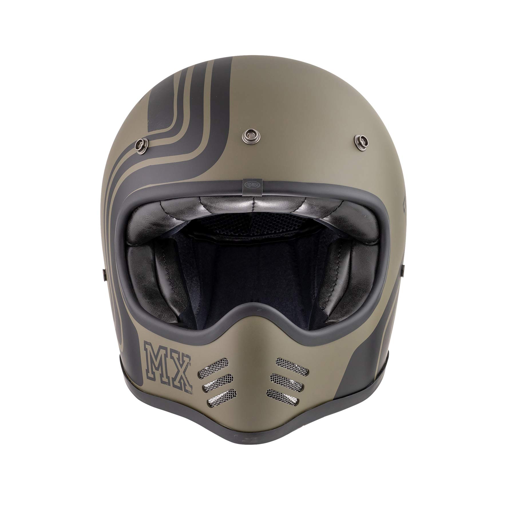 Premier HELMET MX BTR MILITARY GREEN BM,MILITARY GREEN/BLACK,M