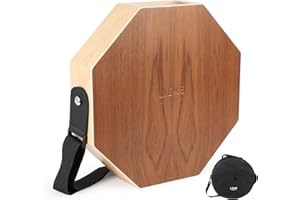 LIEKE Cajon Drum 12.5 inch Portable Teak Drumhead Hand Box Drum with Birch Wood Body,Snare Wires,Bag/Strap for Adults Beginners Percussionist