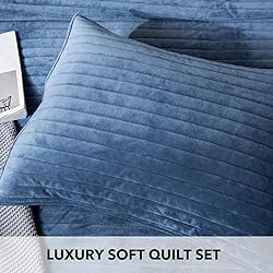 KASENTEX Plush Poly Velvet Lavish Design Quilt Set