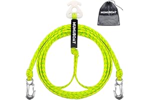 MUMUBOAT Boat Tow Harness for 4 Riders Tubing, 16ft Watersport Tow Rope Harness for Towing Towable Tube, Water Skier, Wakeboarder, Kneeboarder