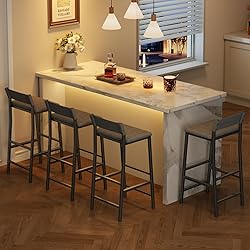 Furologee Bar Stools Set of 2, 24 Inches Counter