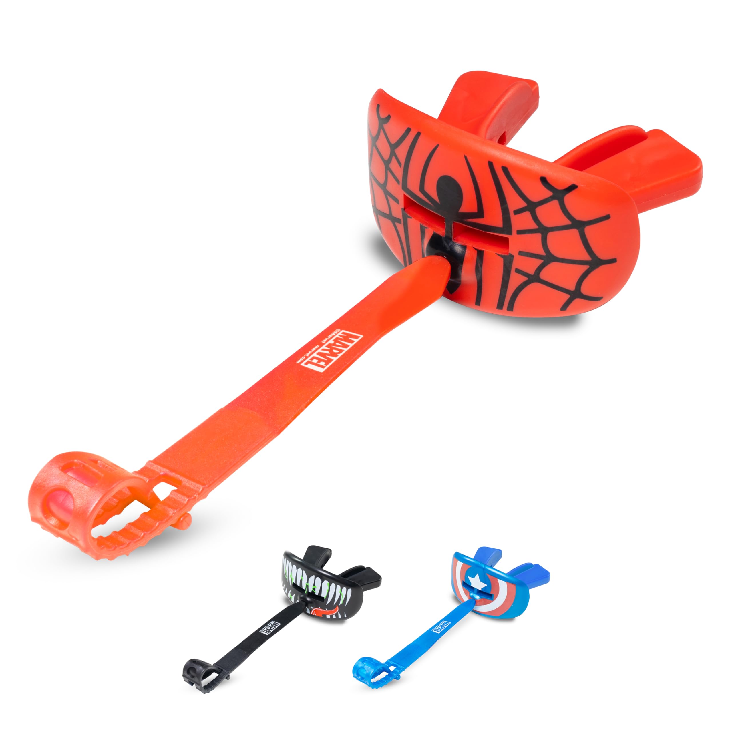 Marvel Spider-Man Lip Guard, Mouth Guard with Detachable Strap, Lip Protector Adults and Junior, American Football, Lacrosse