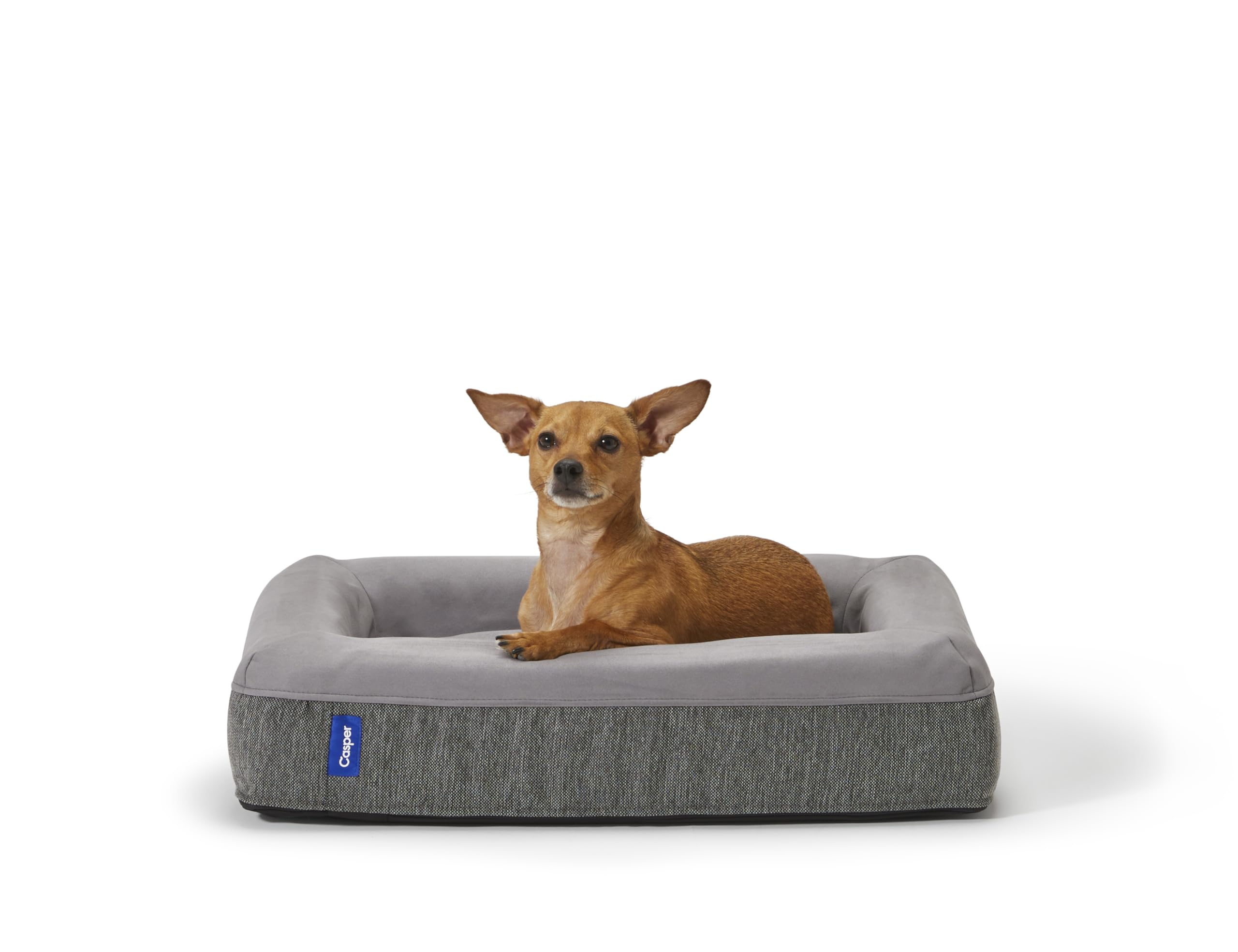Casper Dog Bed, Plush Memory Foam, Large, Gray