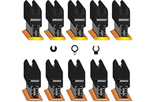 AMZWEI 100PCS Oscillating Tool Blades, Professional Universal Titanium Multitool Blades for Wood Metal, Quick Release Compati