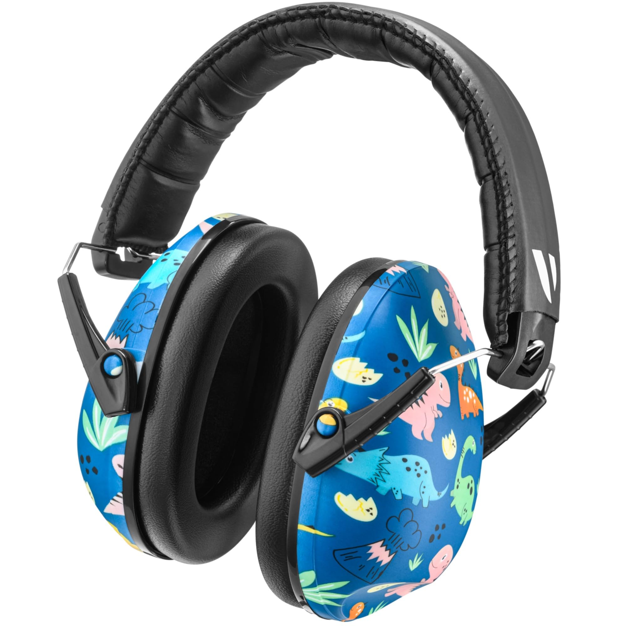 Vanderfields Premium Hearing Protection Ear Defenders - Broad Spectrum Sound Reduction 32 dB at 2K Hz Noise Cancelling - Headset Safety Noise Cancellation - Headphones Kids 3-12 - Dinosaur Club — image 1