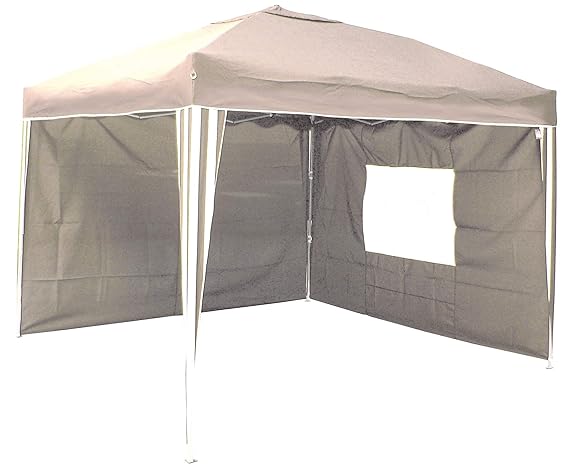 Alu Falt Pavillon, Partyzelt in Beige/Weiß 3 x 3m PO2409