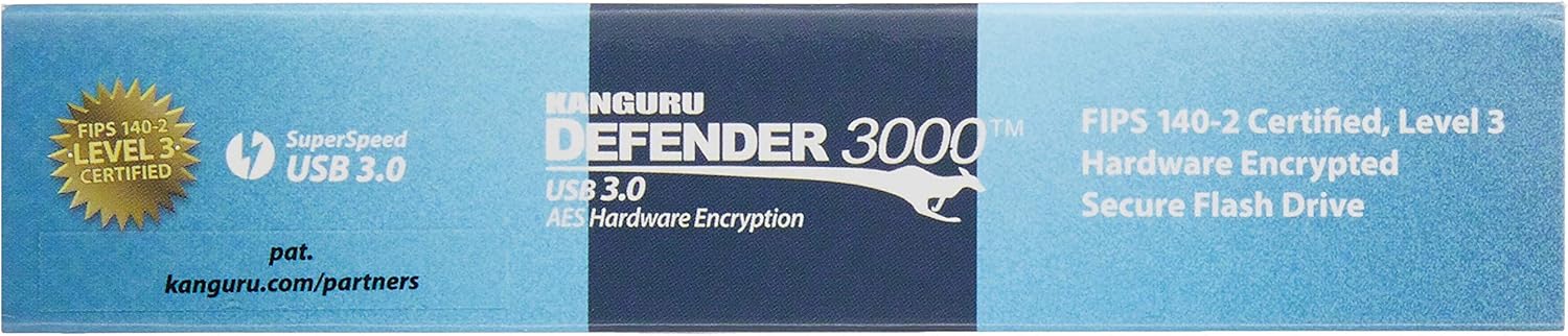 Kanguru Defender 3000 - 16 GB Hardware Encrypted Flash Drive - FIPS 140-2 Level 3 Certified - SuperSpeed USB 3.0 - Water Resistant - Image 5