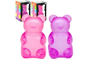 CYICTOY 2 Packs Gummy Bear Toys, Stress Bear Squishy Ball, Sugar Filled Squishy Toys, High Density Squeeze Balls for Students Calming - Ultra-Soft Decompression Venting Toys
