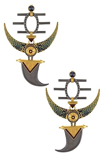 Amrapali Shiva Third Eye Crescent Dagger Statement Earrings for Women (SHV-ER-059)