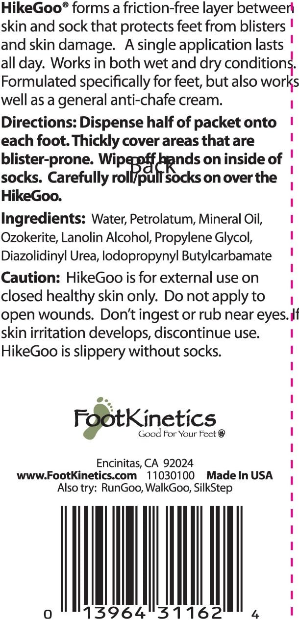 HikeGoo Blister Prevention Cream Specifically Formulated for Feet (3 oz) : Blister Free Socks : Beauty