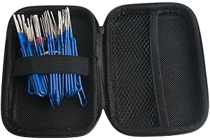 38-Piece Terminal Removal Tool Set for Automotive Wiring Harnesses – Steel Pin Extraction Tools with O-For Ring Handles, Comp