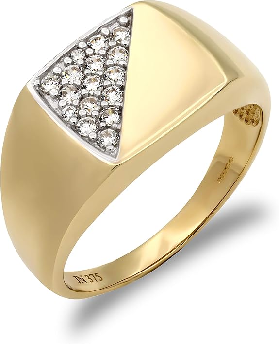 Jewelco Europa Hommes Or Jaune 9k sceau bague
