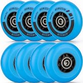 AOWESM Inline Skate Wheels, Outdoor &amp; Indoor, 85A, 8-Pack (Blue, 72mm) | 72mm 76mm 80mm Roller Blade Wheels Black Blue Red Roller Hockey Replacement Wheels with ABEC-9 Bearings and Floating Spacers