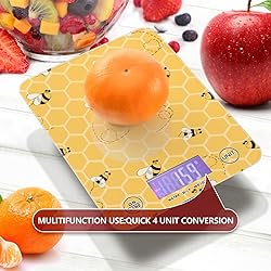 Yellow Bees Honey Food Scale Waterproof Digital