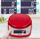Duronic KS5000RD/SS Digital Kitchen Scales with 3L Stainless Bowl view 4