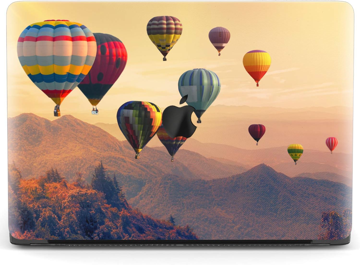 Mertak Hard Case for Apple MacBook Pro 16 Air 13 inch Mac 15 Retina 12 11 2020 2019 2018 2017 Laptop Mountains Sunset Design Sky Print Travelling Clear Cover Plastic Touch Bar Hot Air Balloons