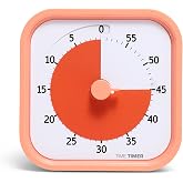TIME TIMER Home MOD &ndash; 60-Minute Visual Timer Home Edition, Silent Operation Study Tool for Kids Desk, Homeschool Supplies, Office &amp; Meetings (Dreamsicle Orange)