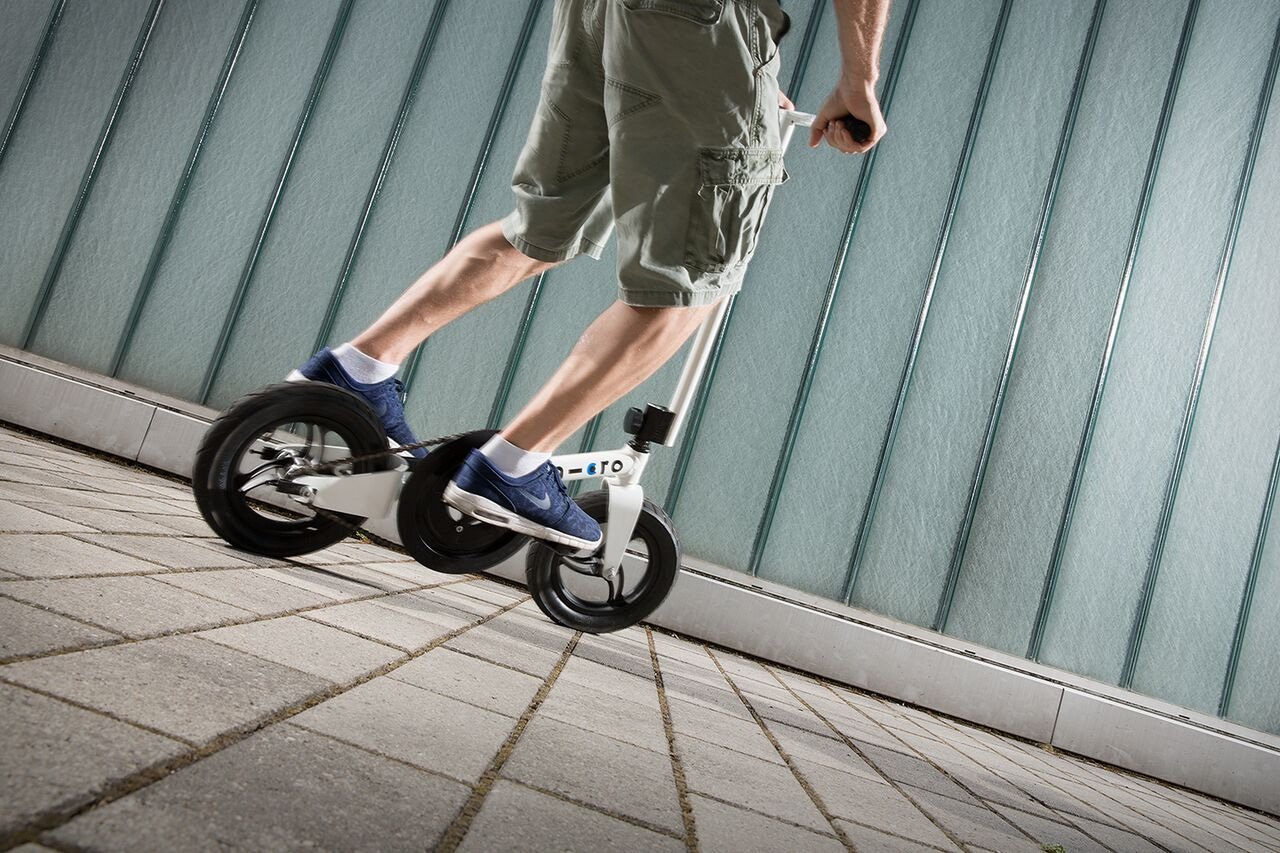 Micro Black Pedal Flow Scooter Bicycle Hybrid Compact Foldable