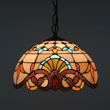 Lighting Tiffany Style Pendant Lights Titania Antique And Jewelled