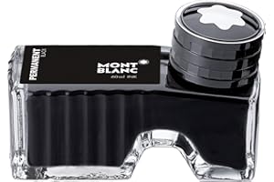 Montblanc Ink Bottle Permanent Black 107755 – Document-Proof Refill Ink in Black for Fountain Pens, Quills, and Calligraphy Pens – 60ml Inkwell