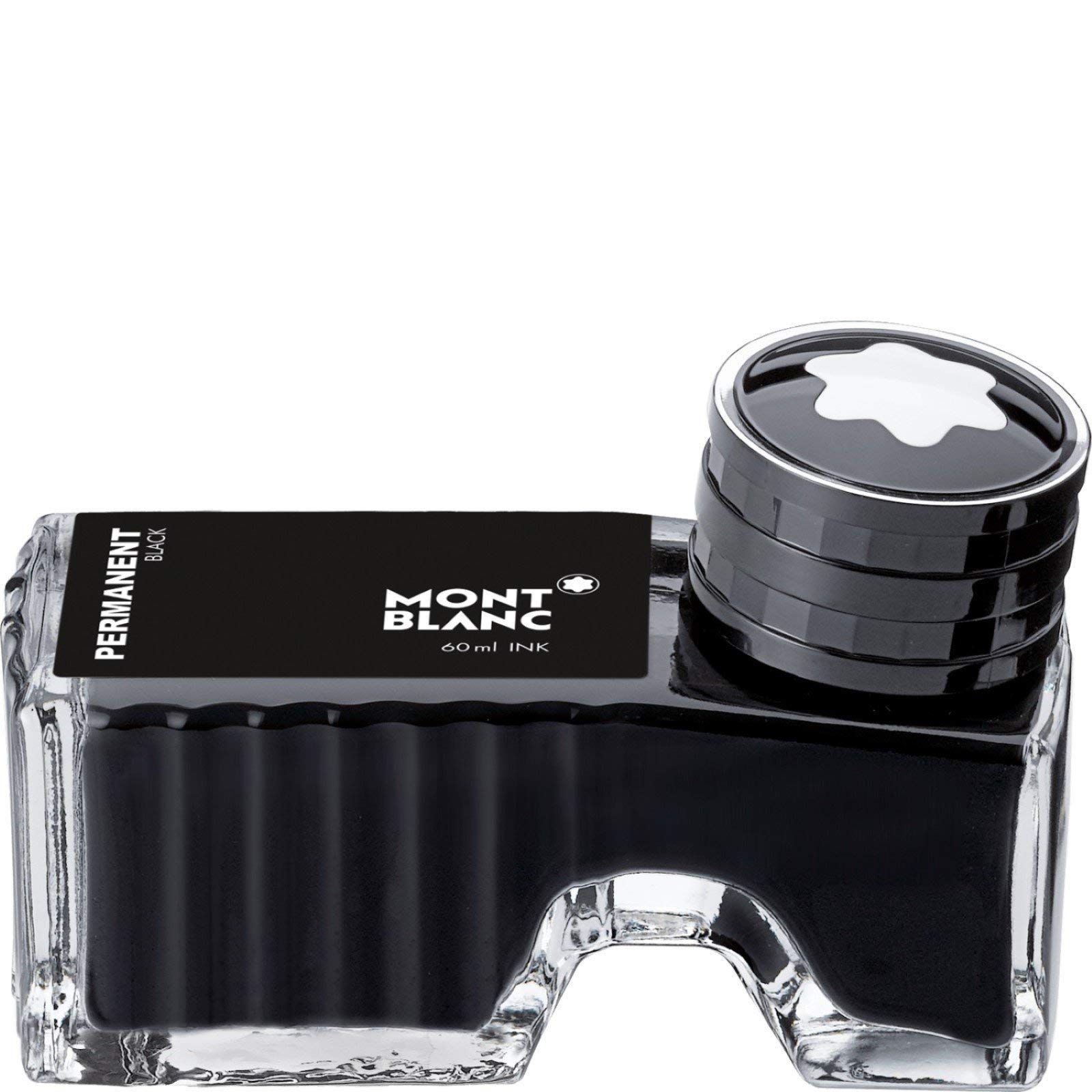 Montblanc Ink Bottle Permanent Black 107755 – Bottled Refill Ink in Black for Fountain Pens – Document-Proof – 60ml
