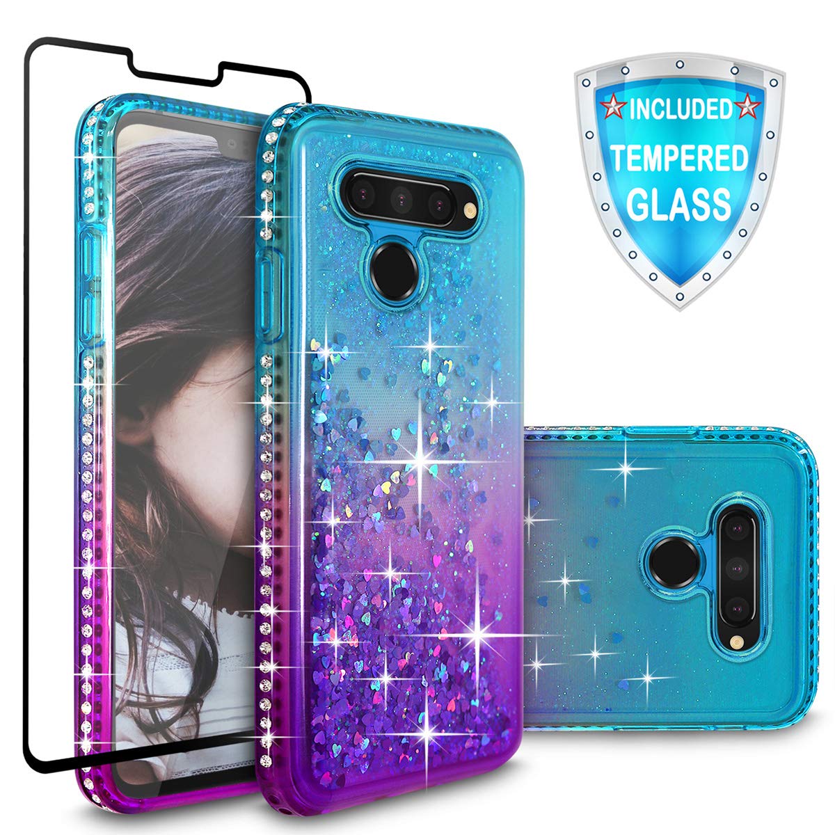 Best lg thinq v40 case with tempered glass screen protector bumper