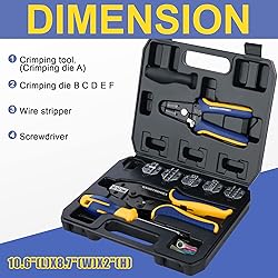 haisstronica 8PCS Crimping Tool Set - Ratchet Wire