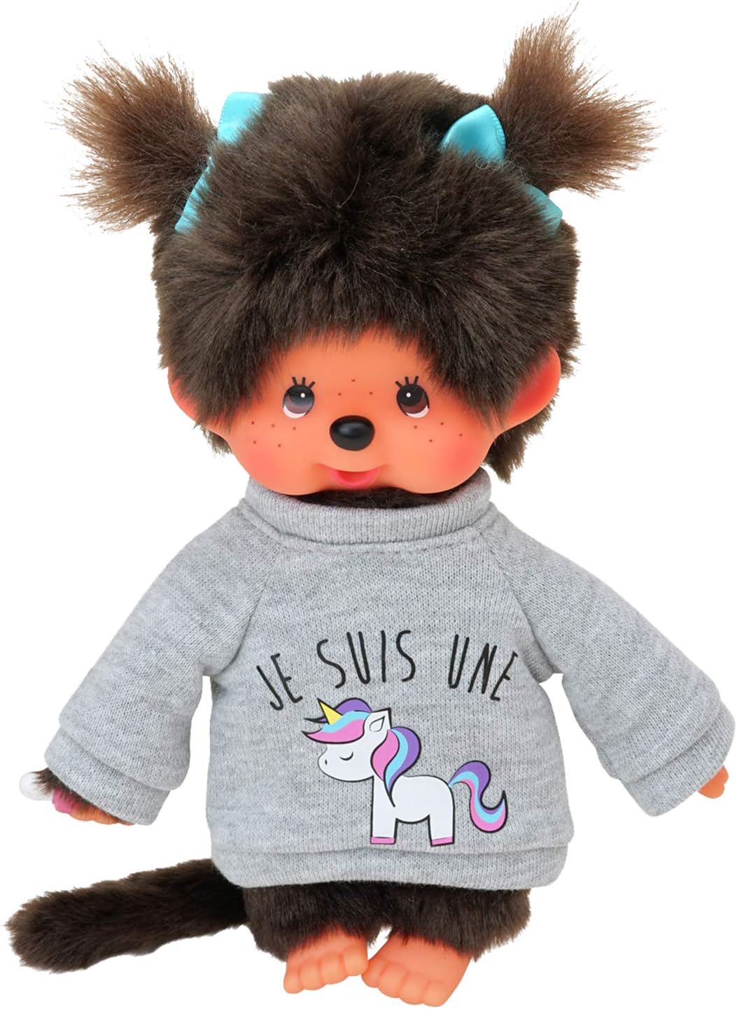 Bandai Peluche Monchichi Fille Licorne 20cm, CPDO151, Unicorn, 20 cm - Image 3