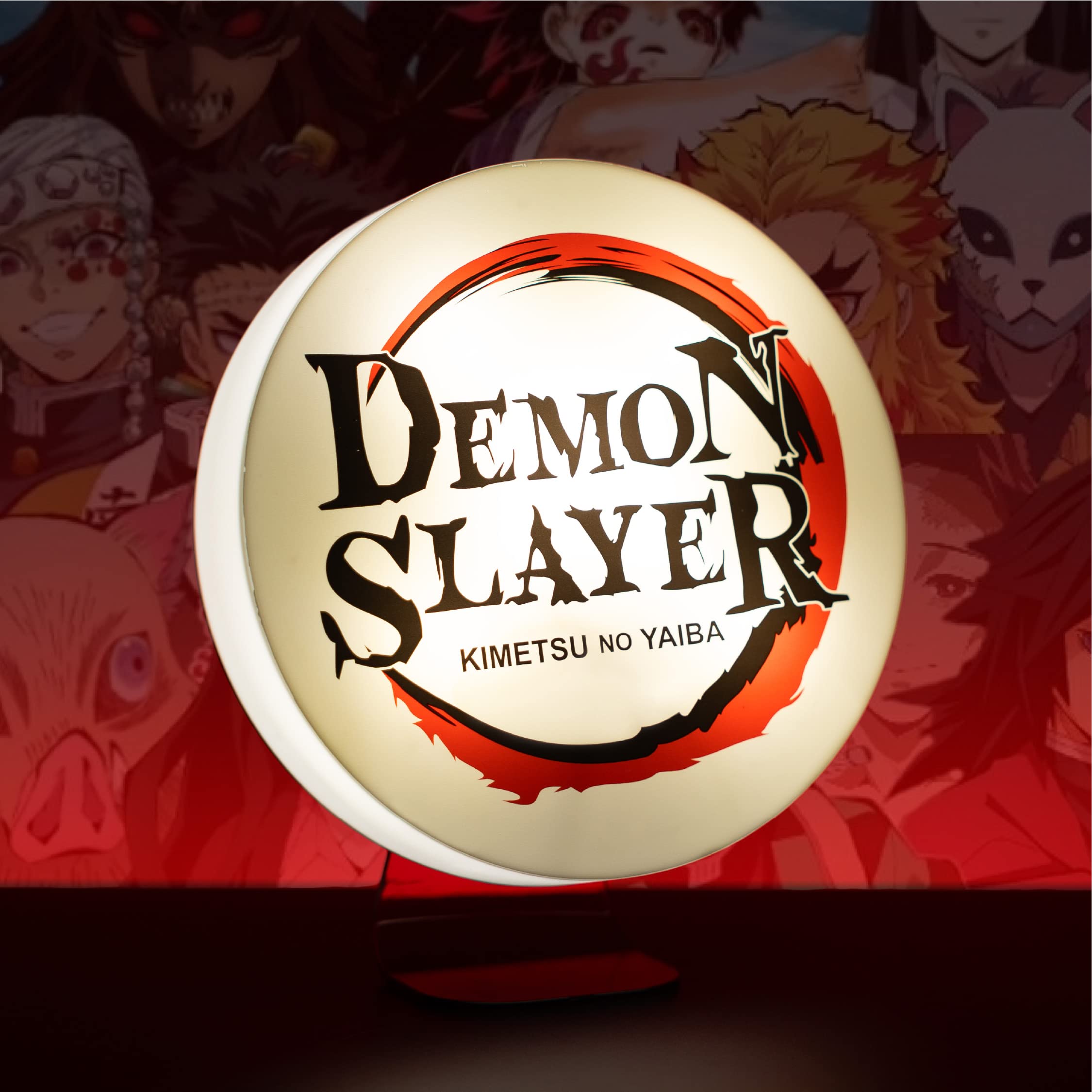Paladone Demon Slayer Logo Light - Officially Licensed Kimetsu No Yaiba Freestanding or Wall Mountable Desk Light, Anime Lover Gift