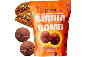 ORIGINAL FLAVOR BOMB Original Birria Bomb Balls - MSG Free Authentic Mexican Food Herbs Spice Seasoning Bombs for Cooking Delicious Tacos & Ramen - 2 Pack - Taco Seasoning Mix Bomba de Birria Sauce