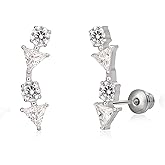 Limerencia Titanium Hypoallergenic G23 Implant Grade Screw Back Earrings Tragus 20G Helix F136 Piercing Post for Sensitive Ears Cartilage