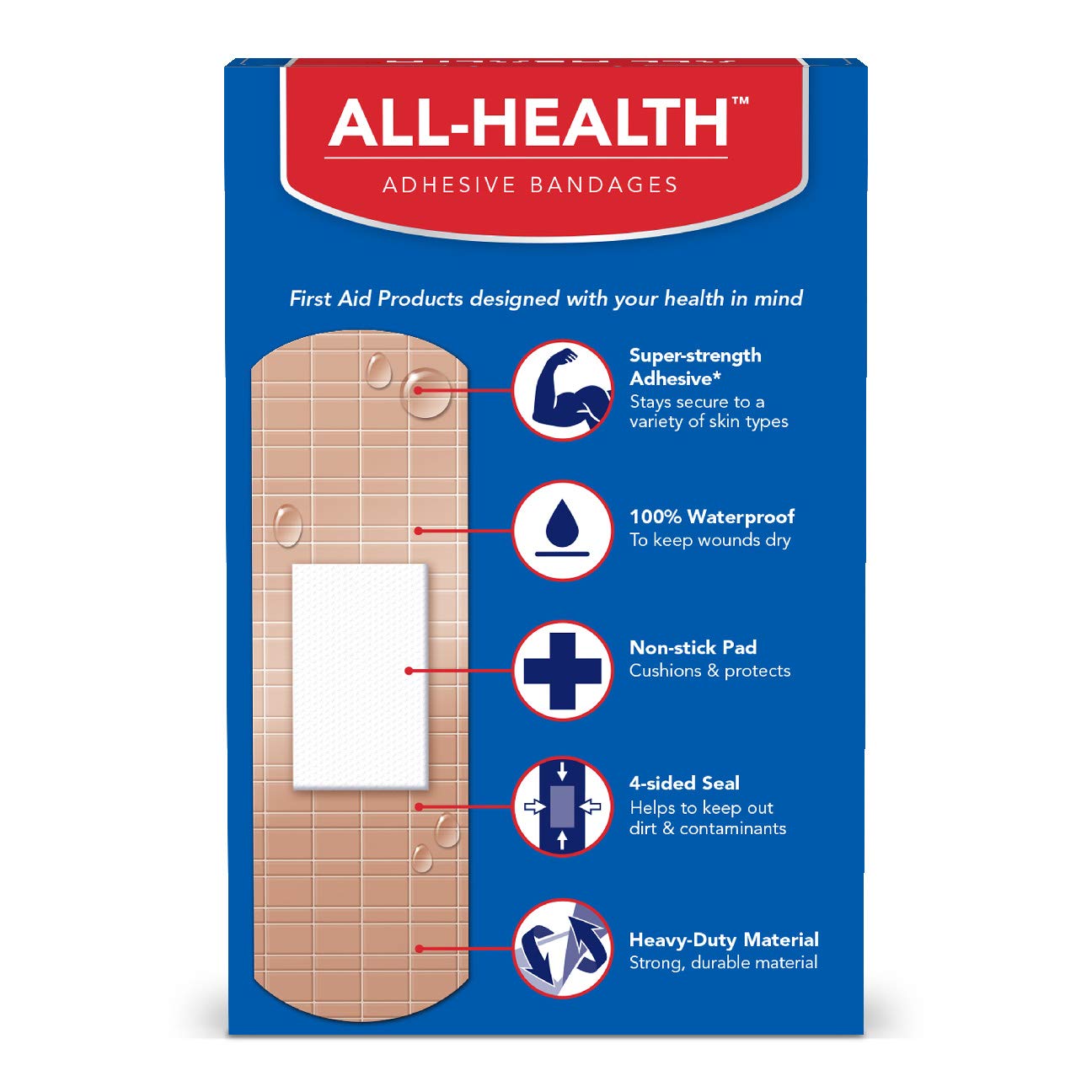 All Health Clear Waterproof Heavy Duty Bandages, 1 in x 3.25 in, 20 ct | 100% Waterproof First Aid for Minor Cuts & Scrapes: Prime Pantry
