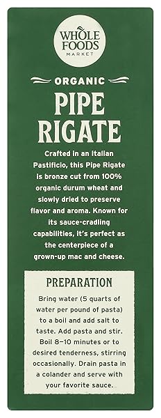 WHOLE FOODS MARKET, ORGANIC PIPE RIGATE, 16 OUNCE